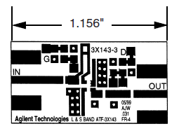 图3：用于ATF-3X143系列低噪PHEMT器件的版图设计